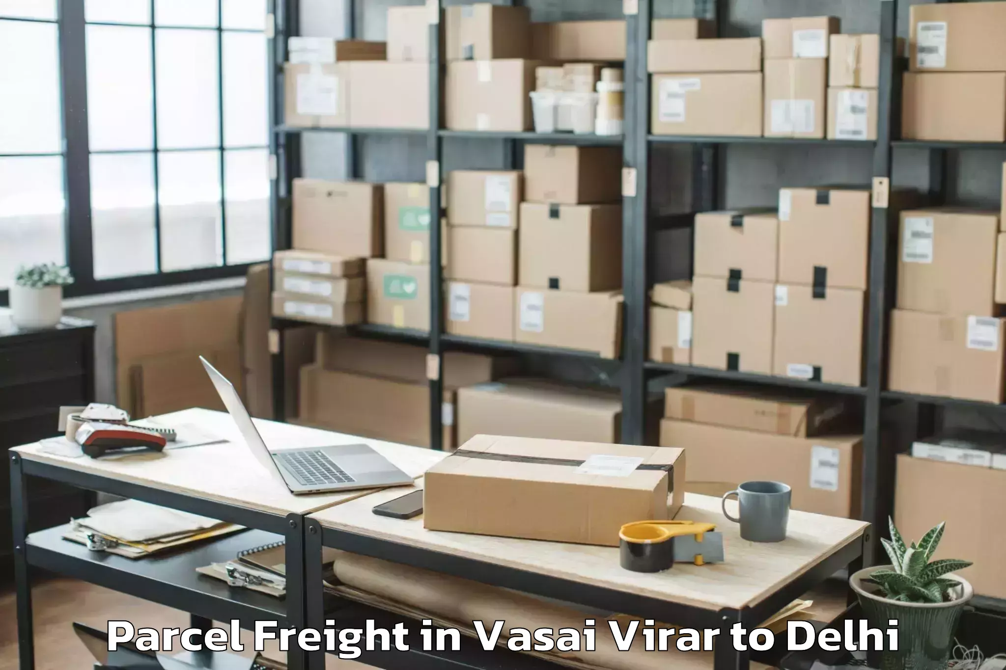 Easy Vasai Virar to Seema Puri Parcel Freight Booking